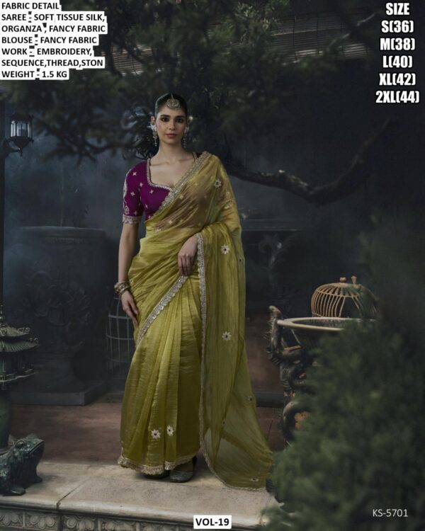 Luxury Designer Saree With Embroidered Border