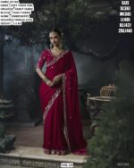 Luxury Designer Saree With Embroidered Border