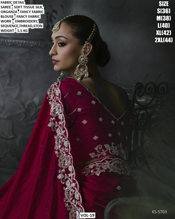 Luxury Designer Saree With Embroidered Border