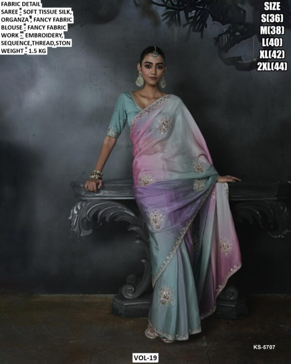 Luxury Designer Saree With Embroidered Border