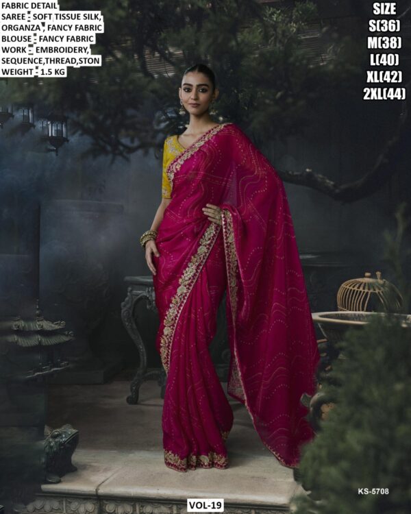 Luxury Designer Saree With Embroidered Border