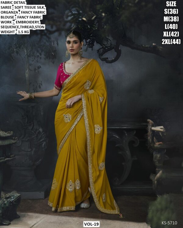 Luxury Designer Saree With Embroidered Border