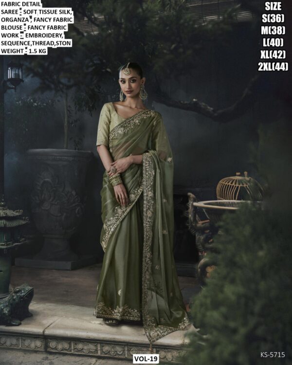 Luxury Designer Saree With Embroidered Border