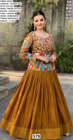 Premium Chinon Silk Embroidered Lehenga Choli