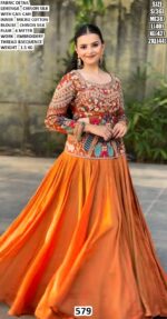 Premium Chinon Silk Embroidered Lehenga Choli