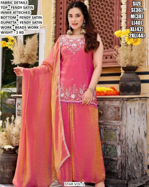 Festive Wear Designer Satin Suit For Women