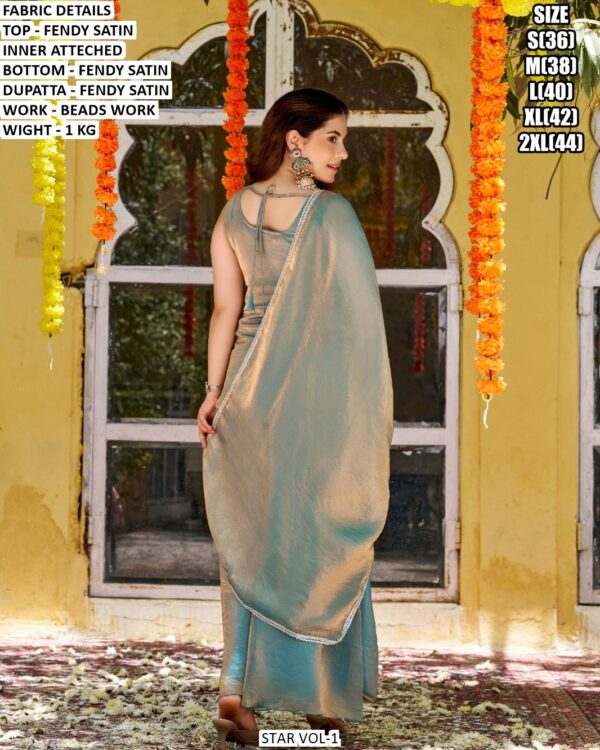 Festive Wear Designer Satin Suit For Women