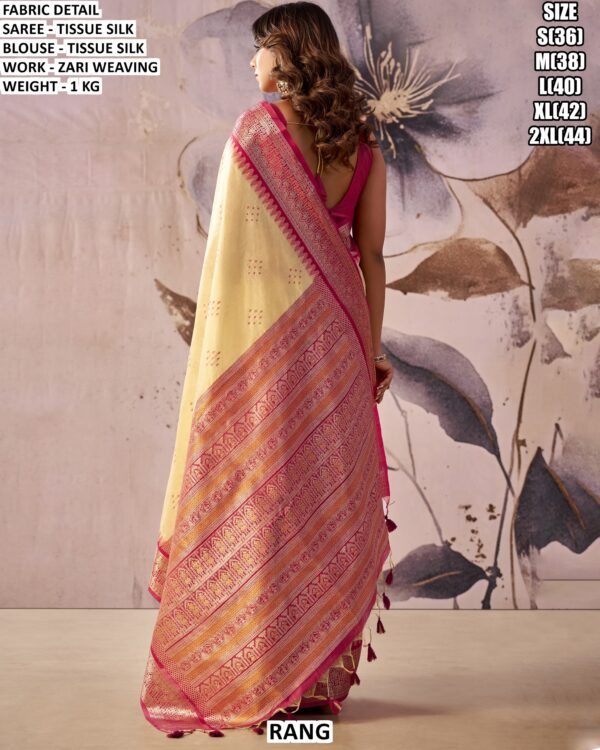 Elegant Tissue Silk Saree With Designer Blouse