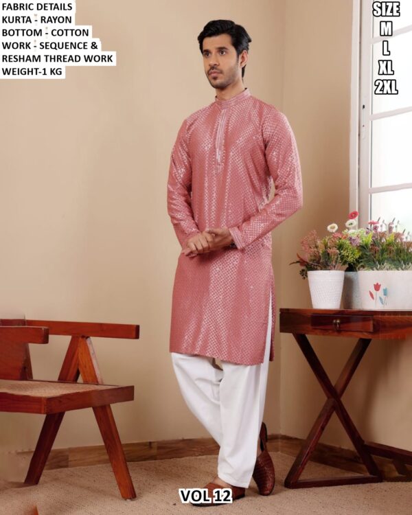 Festive Wear Embellished Kurta Pajama For Men