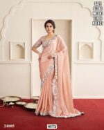 Designer Silk Saree With Embroidered Stitched Blouse