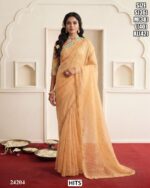 Designer Silk Saree With Embroidered Stitched Blouse