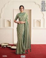 Designer Silk Saree With Embroidered Stitched Blouse