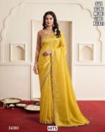 Designer Silk Saree With Embroidered Stitched Blouse