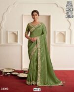 Designer Silk Saree With Embroidered Stitched Blouse