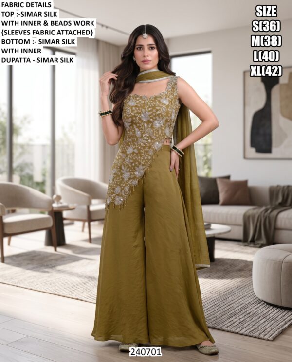 Latest Designer Festive Wear Three Piece Outfit