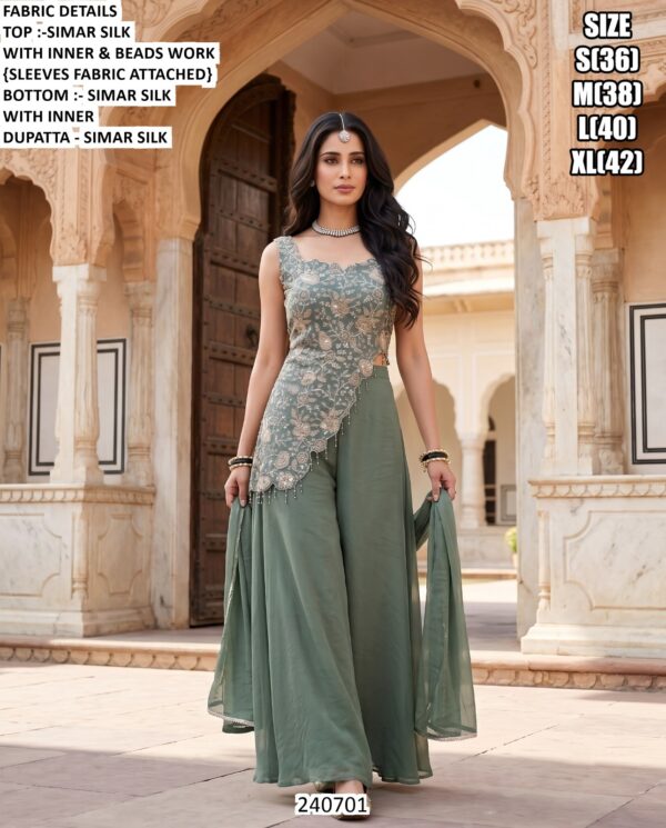 Latest Designer Festive Wear Three Piece Outfit