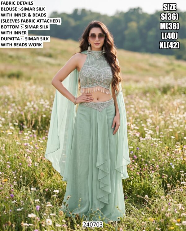Stylish Wedding Wear Three Piece Designer Outfit
