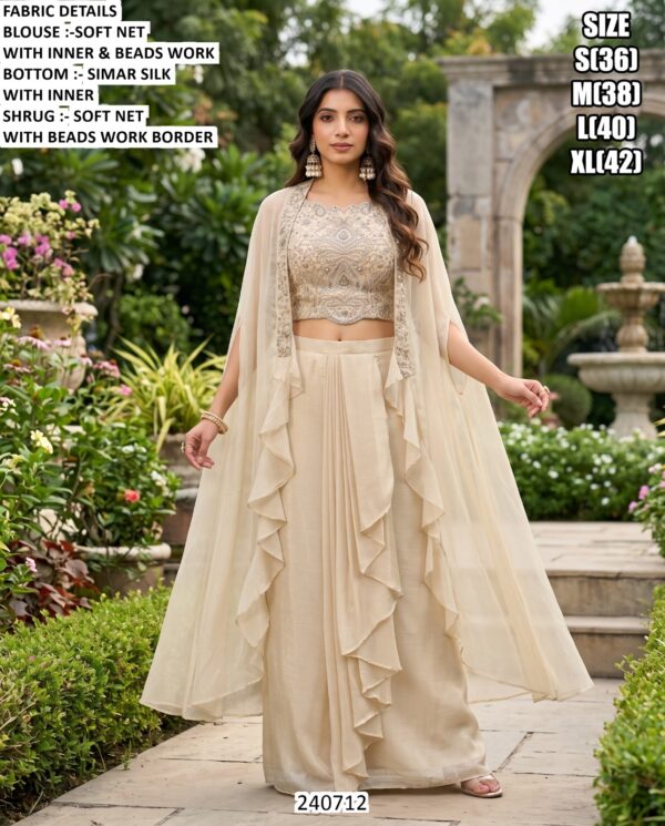 Graceful Indo Western Party Wear Dress Set