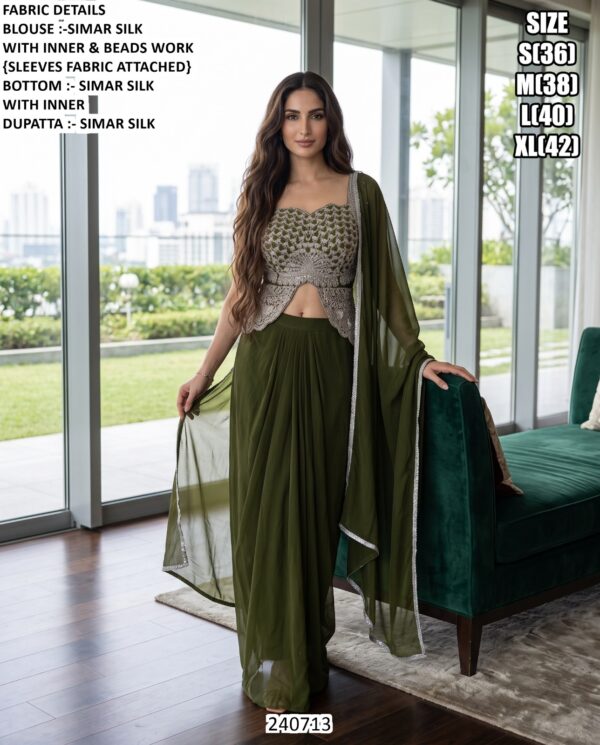 Graceful Indo Western Party Wear Dress Set