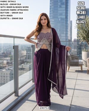 Graceful Indo Western Party Wear Dress Set