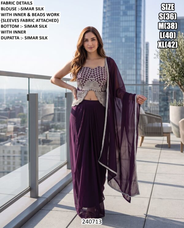Graceful Indo Western Party Wear Dress Set