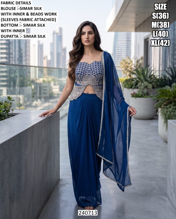 Graceful Indo Western Party Wear Dress Set