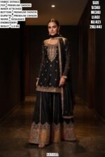 Designer Embroidered Kurta Palazzo Set With Dupatta