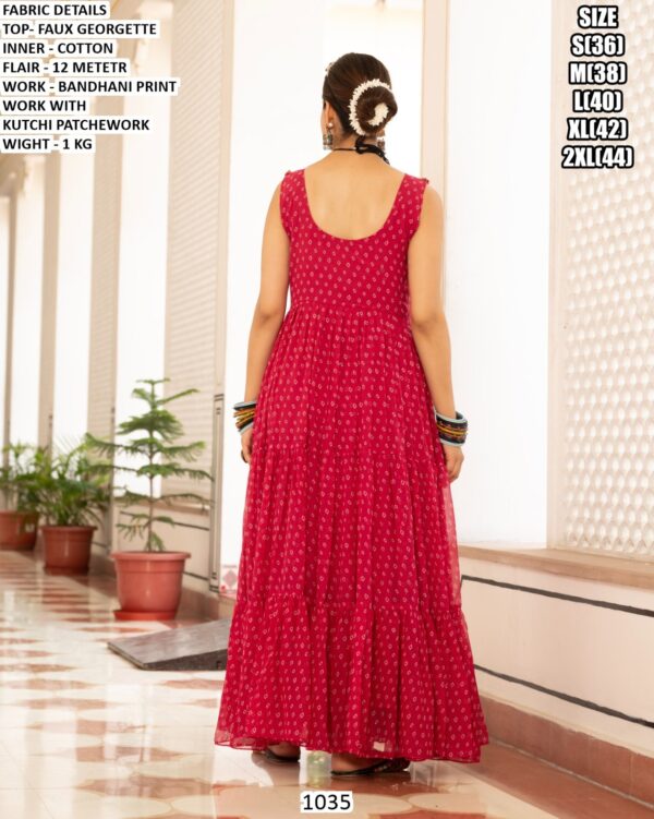 Navratri Wear Kutchi Patchwork Flared Gown