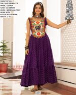Navratri Wear Kutchi Patchwork Flared Gown