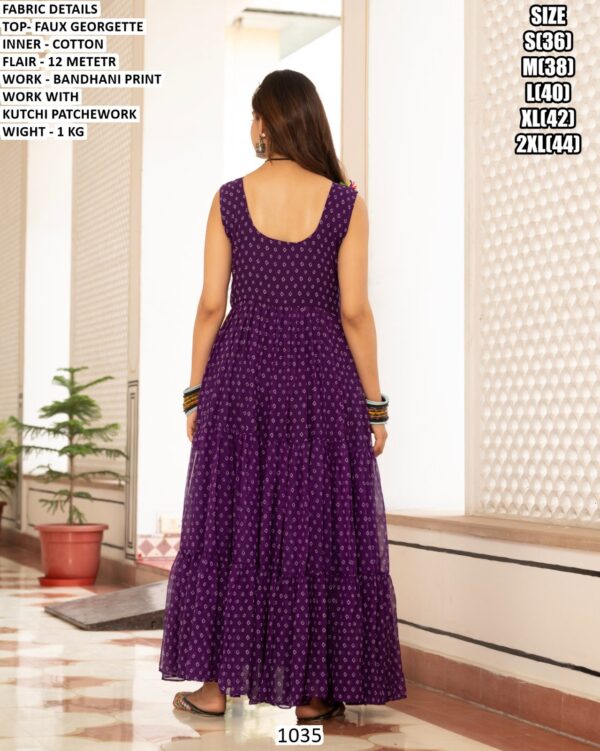 Navratri Wear Kutchi Patchwork Flared Gown