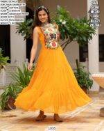 Navratri Wear Kutchi Patchwork Flared Gown