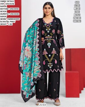 Scalloped Embroidered Kurta Set With Dupatta
