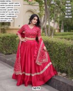 Premium Glory Satin Zari Sequin Lehenga Choli