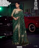 Designer Silk Saree With Floral Embroidery Blouse