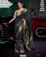 Designer Silk Saree With Floral Embroidery Blouse