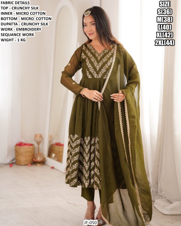 Designer Sequin Work Kurta Pant Dupatta Set