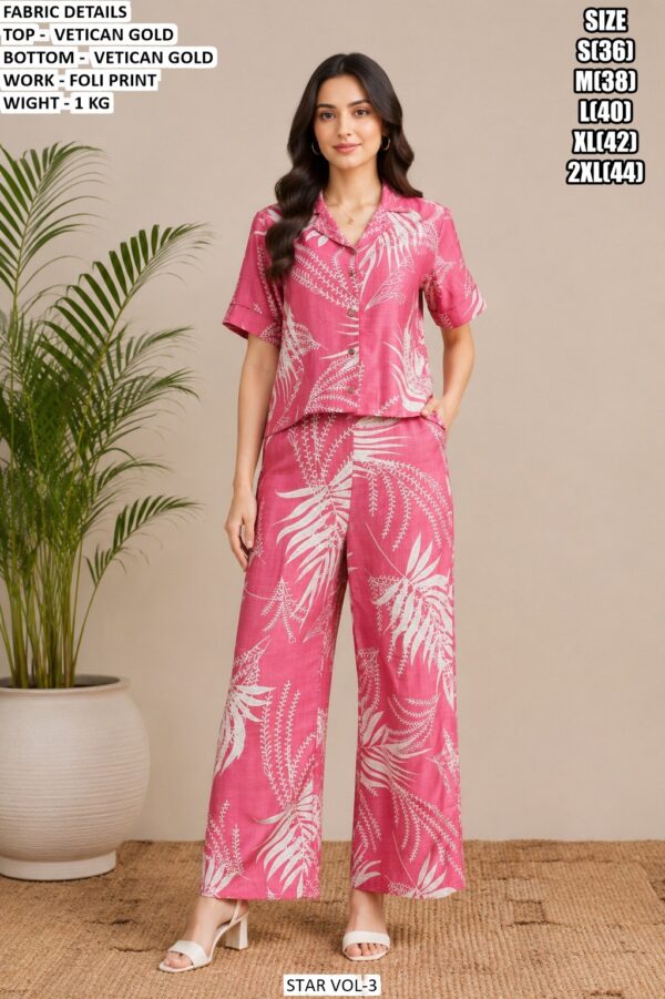 Modern Button Down Shirt Palazzo Co Ord Set