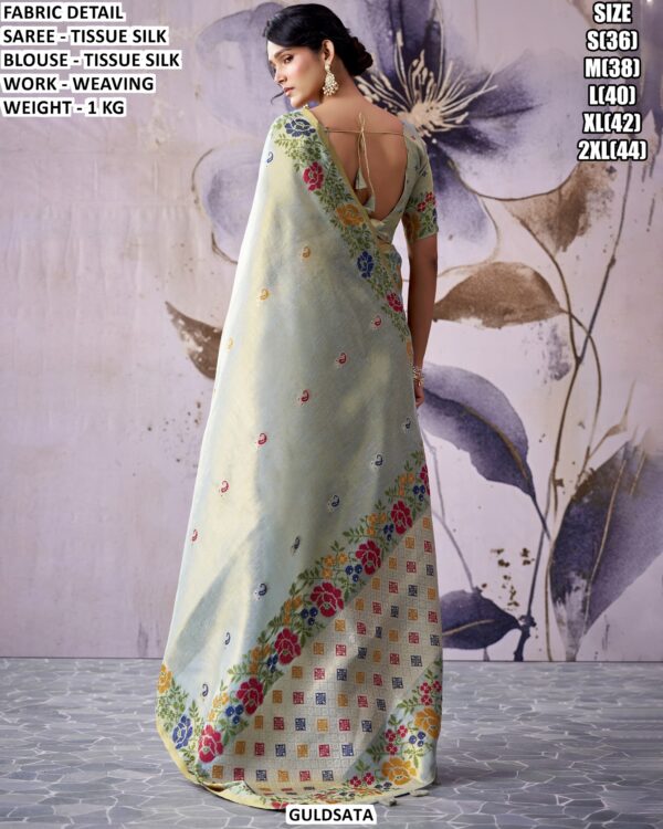 Designer Woven Saree With Readymade Blouse