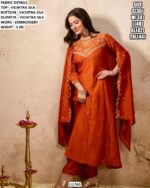 Festive Wear Vichitra Silk Salwar Suit For Women