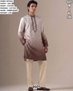 Floral Embroidered Kurta Pajama Set For Men