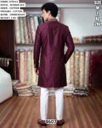 Floral Embroidered Kurta Pajama Set For Men