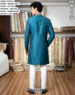 Floral Embroidered Kurta Pajama Set For Men