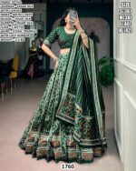 Traditional Floral Motif Silk Lehenga Choli