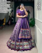 Traditional Floral Motif Silk Lehenga Choli