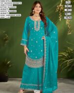 Festive Wear Floral Embroidered Georgette Suit