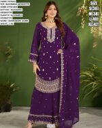 Festive Wear Floral Embroidered Georgette Suit