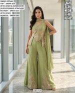 Designer Simar Silk Palazzo Set For Women
