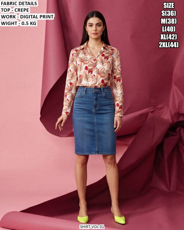 Casual Wear Statement Print Women’s Shirt