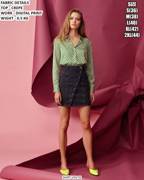 Casual Wear Statement Print Women’s Shirt