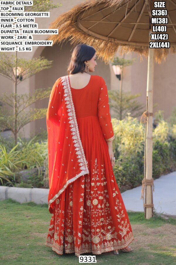Faux Blooming Georgette Anarkali Gown For Women